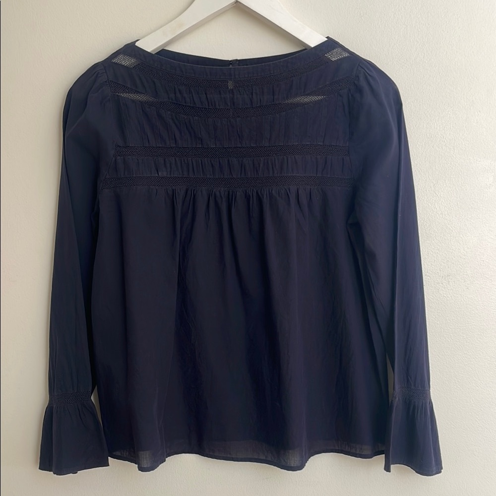 Uniqlo Small Navy Cotton Long Sleeve Top. Size S.
